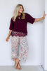 Made For Moments Burgundy Short Sleeve Top