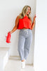 All The Best Denim Striped Barrel Pant
