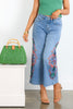 Tribal Audrey Desert Blue Wide Crop Jean