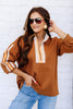 Reserved For Fun Brown Long Sleeve Top