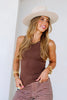 Emmy Double Layer Brown Tank