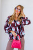 Pamela Brown Combo Long Sleeve Top