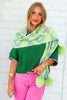 Mitchie's Kaleidoscope Pattern Pom Pom Scarf