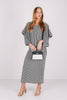 Meredith Black & Cream Cardigan Maxi Dress Set