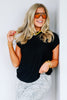 Margret Slub Black Short Sleeve Tee