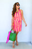 Daphne Orange Combo Striped Skort