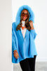 MITCHIE'S Amiee Turquoise Fox Fur Poncho