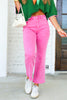 Take it Away Hot Pink Wide Leg Jean