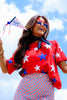 TWT®  Red, White, & Blue Foil Star Red Short Sleeve Tee