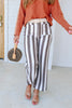 Michaela Brown Striped Wide Leg Pant