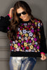 No Mistakes Floral Black Long Sleeve Sweater