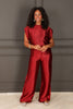 Oura Burgundy Wide Leg Pant