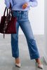 Goldie Medium Denim Straight Leg Jean