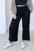 Tara Black Lounge Wide Leg Pant