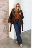 TWT® Lady Land Brown Faux Long Sleeve Fur Coat