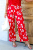 Rosalie Red Wide Leg Pant