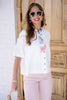 Claudia White Short Sleeve Cardigan
