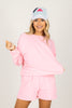 Ellie Dark Pink Long Sleeve Short Set