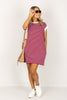 Patti Cabernet Striped T-Shirt Mini Dress