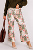 Nina Olive Multi Patchwork Wide Leg Pant