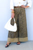 Amera Washed Leopard Cuffed Hem Wide Leg Denim Jean