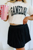 DOORBUSTER Moments Before High Waisted Pleated Black Lined Mini Skort
