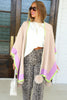 Mitchie's Lilac Fox Fur Pom Pom Poncho