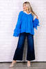 DOORBUSTER Kayce Ocean Blue Long Sleeve Sweater