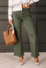 Little Moments Dark Olive Cropped Wide Leg Jean