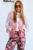 Loretta Western Studded Pink Fringe Vest