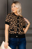 DOORBUSTER Connie Leopard Short Sleeve Sweater