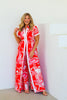 Coulotte Nouveau Papaya Short Sleeve Jumpsuit