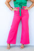Isabella Hot Pink Wide Leg Denim Jean