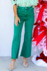 Take it Away Dark Green Wide Leg Jean