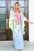 Mitchie's Lime Fox Fur Pom Pom Poncho