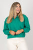 Emily Kelly Green Half Zip Long Sleeve Pullover