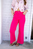 Blair High Rise Hot Pink Wide Leg Cropped Jean