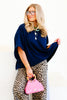 Carried Away Navy Short Sleeve Top