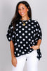 On The Spot Black Short Sleeve Top