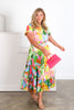 Rachel Hall Of Mirrors Short Sleeve Maxi Dress