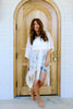 Spring Fling White Lace & Fringe Poncho