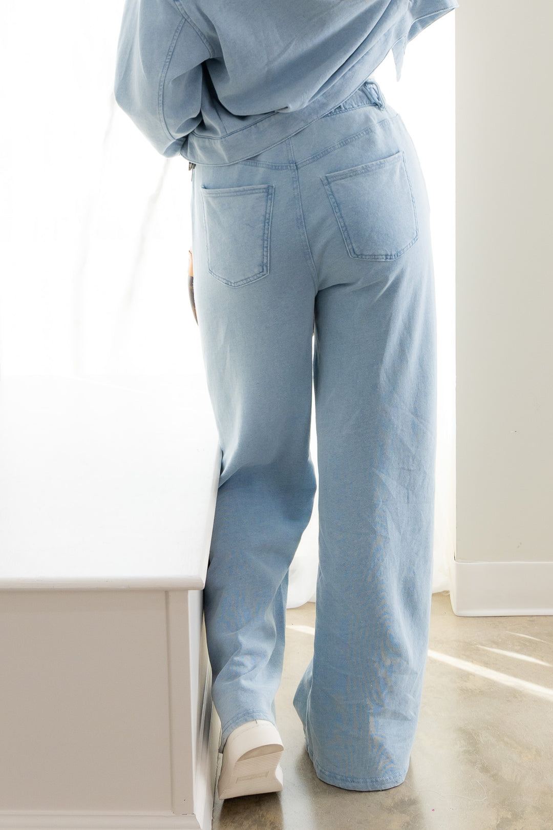 Z SUPPLY Entourage Ocean Air Indigo Knit Wide Leg Pant