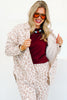 Z SUPPLY All Day Knit Sandstone Leopard Long Sleeve Jacket