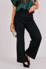 Lysse Nadia Zip Front Black Ponte Wide Leg Pant