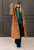 Molly Bracken Camel Knitted Long Sleeve Coat