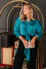 Bring The Best Teal Long Sleeve Blouse
