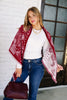 Bandana Paisley Burgundy Triangular Poncho