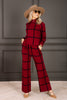 Home All Alone Burgundy Sweater Pant Set