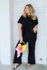 Sandy Days Black Wide Leg Pant Set