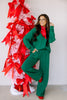 Catch Up Dark Green Wide Leg Pant Set